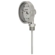 [XR-{value}-1-XR-{value}-1-XR-{value}-1-XR-{value}-1] Bottom Connect Process Grade Bimetal Thermometer (Bottom Connect - 3" Dial with Reset, Custom (Inches), 1/2" NPT, No Tag, 300 Stainless (std))
