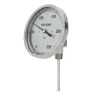 [{value}-LL-1-F23] Adjustable Angle Process Grade Bimetal Thermometer (Custom (Inches), Adjustable Angle - 3" Dial with Reset, 1/2" NPT, -40°F to 160°F, No Tag, 300 Stainless (std))